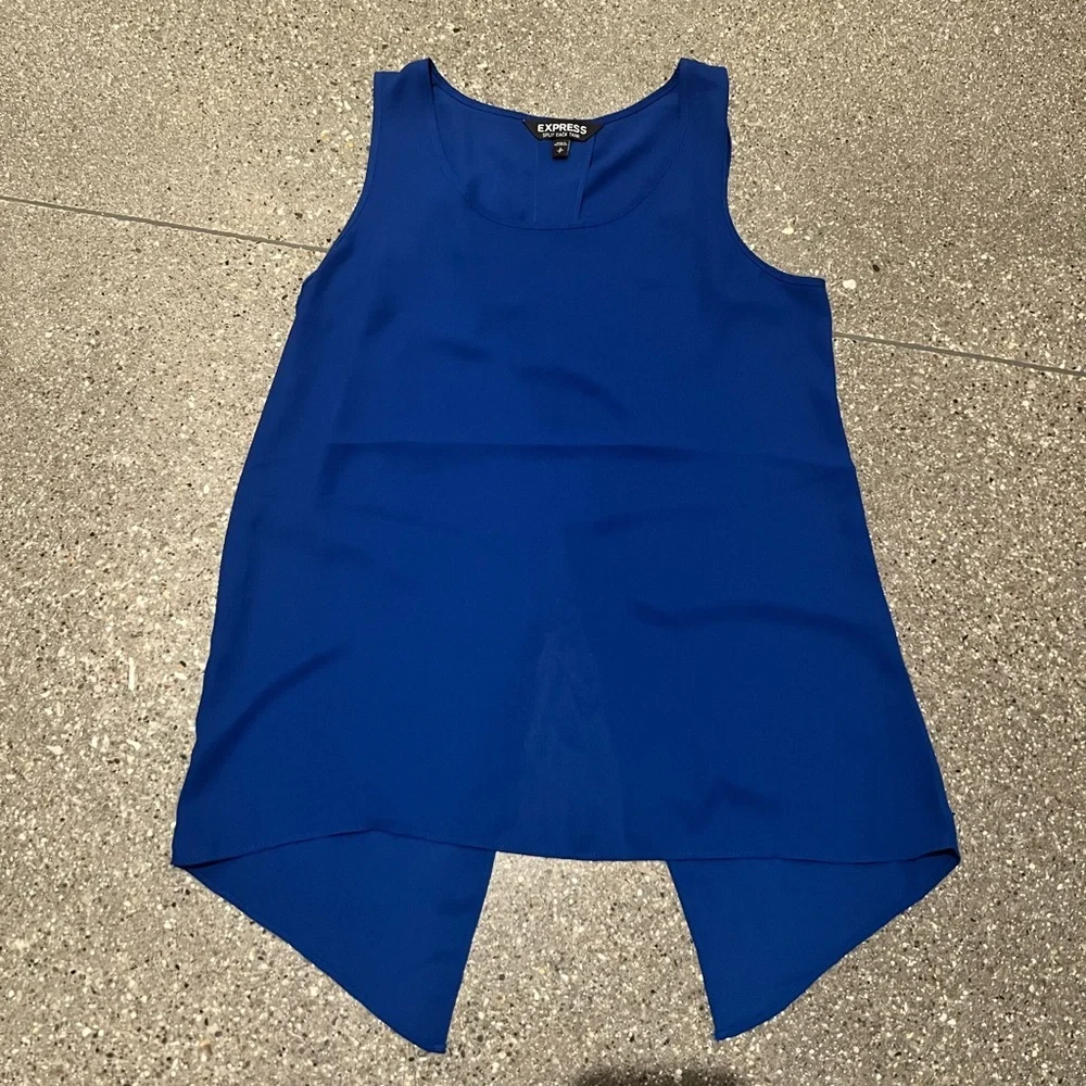 Express Split Back Tank in Royal Blue - Picture 1 of 4